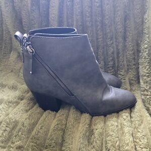 Express Charcoal Ankle Boots with Zipper